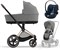 Коляска 3 в 1 Cybex Priam IV Rosegold и автокресло Cloud G i-Size Ocean Blue Plus Mirage Grey 847481103 - фото 44261