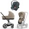 Коляска 3 в 1 Cybex Priam IV Chrome Brown complete и автокресло Aton B2 i-Size Steel Grey Cozy Beige 264634341 - фото 44698