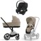 Коляска 3 в 1 Cybex Priam IV Chrome Brown complete и автокресло Aton B2 i-Size Volcano Black Cozy Beige 867531638 - фото 45119
