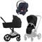 Коляска 3 в 1 Cybex Priam IV Matt Black complete и автокресло Aton B2 i-Size Bay Blue Sepia Black 998122140 - фото 45245