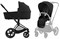Коляска 3 в 1 Cybex Priam IV Matt Black complete и автокресло Aton B2 i-Size Bay Blue Sepia Black 998122140 - фото 45290