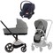 Коляска 3 в 1 Cybex Priam IV Rosegold complete и автокресло Aton B2 i-Size Bay Blue Mirage Grey 449925155 - фото 45613