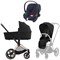Коляска 3 в 1 Cybex Priam IV Rosegold complete и автокресло Aton B2 i-Size Bay Blue Sepia Black 770607637 - фото 45704