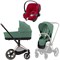 Коляска 3 в 1 Cybex Priam IV Rosegold complete и автокресло Aton B2 i-Size Dynamic Red Leaf Green 90159170 - фото 45818
