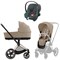 Коляска 3 в 1 Cybex Priam IV Rosegold complete и автокресло Aton B2 i-Size Steel Grey Cozy Beige 428458226 - фото 46077
