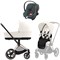 Коляска 3 в 1 Cybex Priam IV Rosegold complete и автокресло Aton B2 i-Size Steel Grey Off White 1758860989 - фото 46232