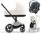 Коляска 3 в 1 Cybex Priam IV Rosegold complete и автокресло Aton B2 i-Size Steel Grey Off White 1758860989 - фото 46244