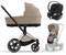 Коляска 3 в 1 Cybex Priam IV Rosegold complete и автокресло Aton B2 i-Size Volcano Black Cozy Beige 1242659493 - фото 46425