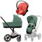 Коляска 3 в 1 Cybex Priam IV Rosegold complete и автокресло Aton S2 i-Size Hibiscus Red Leaf Green 1419886013 - фото 46763