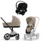 Коляска 3 в 1 Cybex Priam IV Chrome Brown complete и автокресло Aton S2 i-Size Moon Black Cozy Beige 60288617 - фото 48259