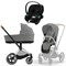 Коляска 3 в 1 Cybex Priam IV Chrome Brown complete и автокресло Aton S2 i-Size Moon Black Mirage Grey 44910189 - фото 48352