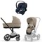 Коляска 3 в 1 Cybex Priam IV Chrome Brown complete и автокресло Aton S2 i-Size Ocean Blue Cozy Beige 1762058956 - фото 48448