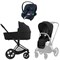Коляска 3 в 1 Cybex Priam IV Matt Black complete и автокресло Aton S2 i-Size Ocean Blue Sepia Black 1329561761 - фото 48996