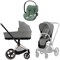 Коляска 3 в 1 Cybex Priam IV Rosegold complete и автокресло Cloud T i-Size Leaf Green Plus Mirage Grey 1098529284 - фото 49428