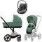 Коляска 3 в 1 Cybex Priam IV Rosegold complete и автокресло Cloud T i-Size Mirage Grey Leaf Green 1822862380 - фото 49619
