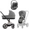 Коляска 3 в 1 Cybex Priam IV Rosegold complete и автокресло Cloud T i-Size Mirage Grey Mirage Grey 792656161 - фото 49722