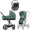 Коляска 3 в 1 Cybex Priam IV Rosegold complete и автокресло Cloud T i-Size Mirage Grey Plus Leaf Green 1874932370 - фото 49994