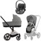 Коляска 3 в 1 Cybex Priam IV Rosegold complete и автокресло Cloud T i-Size Mirage Grey Plus Mirage Grey 1076124102 - фото 50047