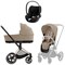 Коляска 3 в 1 Cybex Priam IV Rosegold complete и автокресло Cloud T i-Size Sepia Black Cozy Beige 644954364 - фото 50644