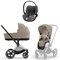 Коляска 3 в 1 Cybex Priam IV Chrome Brown complete и автокресло Cloud T i-Size Mirage Grey Plus Cozy Beige 1539955257 - фото 51750