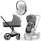 Коляска 3 в 1 Cybex Priam IV Chrome Brown complete и автокресло Cloud T i-Size Platinum White Plus Mirage Grey 1409598266 - фото 52479