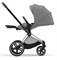 Коляска 3 в 1 Cybex Priam IV Chrome Brown complete и автокресло Cloud T i-Size Platinum White Plus Mirage Grey 1409598266 - фото 52488