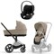 Коляска 3 в 1 Cybex Priam IV Chrome Brown complete и автокресло Cloud T i-Size Sepia Black Cozy Beige 1339373892 - фото 52537
