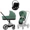 Коляска 3 в 1 Cybex Priam IV Chrome Brown complete и автокресло Cloud T i-Size Sepia Black Leaf Green 818162619 - фото 52579