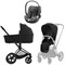 Коляска 3 в 1 Cybex Priam IV Matt Black complete и автокресло Cloud T i-Size Mirage Grey Sepia Black 1235034125 - фото 53164