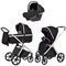 Коляска Carrello Vector CRL-6550 Nova DK791 Grey Line 3 в 1 Pearl Black 1300975101 - фото 54218