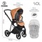 Детская коляска Roan Sol 3 в 1 с автокреслом Tutis Elo Lux Black RSL/1014 Cinnamon 1168422500 - фото 54371