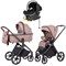 Коляска Carrello Vector CRL-6550 Nova DK791 Grey Line с базой Isofix 3 в 1 Cupcake Beige 349660499 - фото 54616