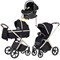Коляска Carrello Vector CRL-6550 Nova DK791 Grey Line с базой Isofix 3 в 1 Pearl Black 1565969342 - фото 54764