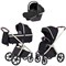 Коляска Carrello Vector CRL-6550 Nova DK791 Grey Line с базой Isofix 3 в 1 Pearl Black 1565969342 - фото 54765