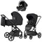 Коляска Carrello Alfa CRL-6522 2025 Nova DK791 Grey Line 3 в 1 Rock Black 1319564578 - фото 55107