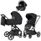 Коляска Carrello Alfa CRL-6522 2025 Nova DK791 Grey Line с базой Isofix 3 в 1 Rock Black 109860176 - фото 55150