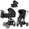 Коляска Carrello Alfa CRL-6522 2025 Nova DK791 Black Line с базой Isofix 3 в 1 Rock Black 1234282076 - фото 55224