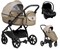 Детская коляска Tutis Uno 5 Plus Earth collection 3 в 1 с автокреслом Elo Lux EduSky Black 1402005 Chateau grey 861633434 - фото 55359
