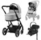 Коляска 3 в 1 Cybex Balios S Lux BLK и автокресло Aton B2 i-Size Volcano Black с базой isofix Base One Lava Grey с дождевиком 432592705 - фото 56217