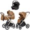 Коляска Carrello Vector CRL-6550 Ammonite AY329 Pro Absolute Black с базой Isofix 3 в 1 Coral Beige 1420460653 - фото 60200