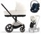 Коляска 3 в 1 Cybex Priam IV Rosegold и автокресло Cloud G i-Size Ocean Blue Plus Off White 547810461 - фото 65883