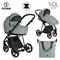 Детская коляска Roan Sol Кожа 2 в 1 RSL/2023 Misti Mint/Grey/руч. Серый 1950609069 - фото 6800