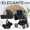 Детская коляска Sweet Baby Elegante 3 в 1 Chrome Black 265907646 - фото 70311