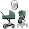 Коляска 3 в 1 Cybex Priam IV Chrome Brown complete и автокресло Cloud T i-Size Platinum White Plus Leaf Green 638720985 - фото 74197