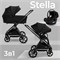 Детская коляска Sweet Baby Stella 3 в 1 Black 1265741382 - фото 77631