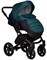 Детская коляска Indigo Mio S 3 в 1 06 черная кожа+изумрудный 1496389339 - фото 78410