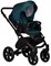 Детская коляска Indigo Mio S 3 в 1 06 черная кожа+изумрудный 1496389339 - фото 78411