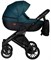 Детская коляска Indigo Mio S 3 в 1 06 черная кожа+изумрудный 1496389339 - фото 78412