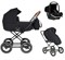 Детская коляска Roan Bass Next Classic d12 3 в 1 с автокреслом Tutis Elo Black RCL063/1 Black 1279099571 - фото 78643
