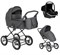 Детская коляска Roan Bass Next Classic d12 3 в 1 с автокреслом Tutis Elo Black RCL263/1 Steel Grey 248441426 - фото 78656